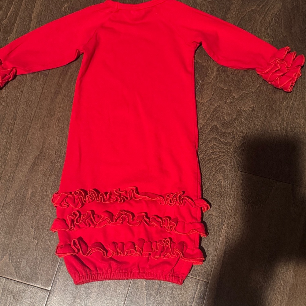 Source Unknown Vibrant Red Ruffle Dress - Picture 2 of 2